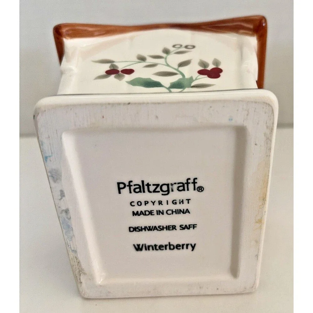 Pfaltzgraff Winterberry Cardinal Birdhouse Scrubby Holder Sponge Caddy 5098856